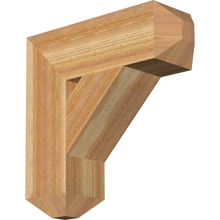 Ekena Millwork Traditional Craftsman Rough Sawn Bracket, Western Red Cedar, 6"W x 20"D x 20"H BKT06X20X20TRA04RWR
